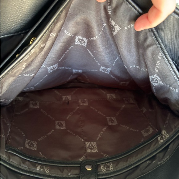 Anne Klein Black Tote Bag with Gold Accents - Picture 5 of 8